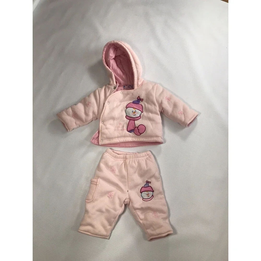 Baby Mack LTD 6 Months Unisex Snowsuit Pink 2 Peice